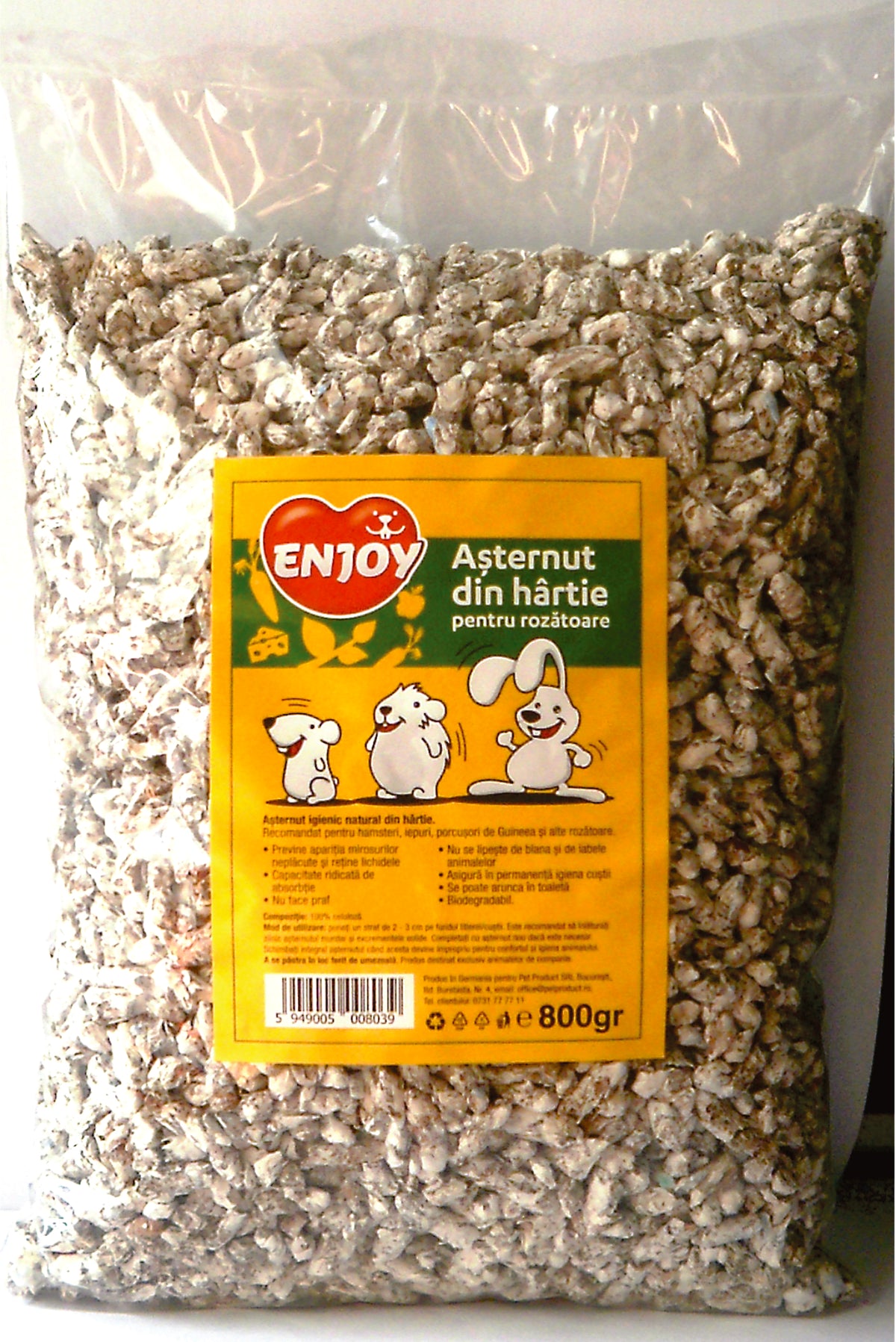 Asternut igienic din hartie Enjoy 800 g - Animax