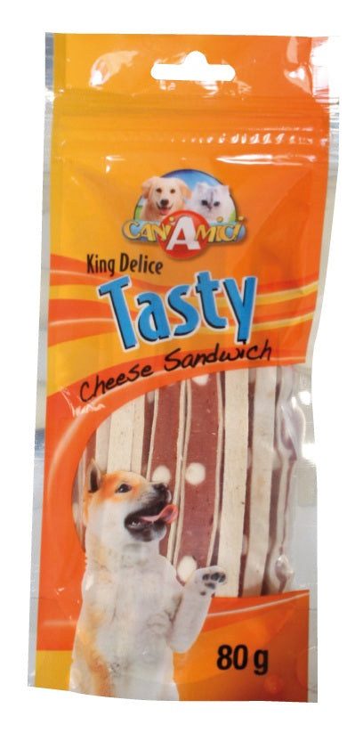Recompensa pentru caini Snack Tasty Sandwich Branza 80gr
