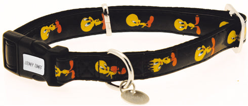 Zgarda Reglabila Tweety 20-33Cm x10Mm Negru