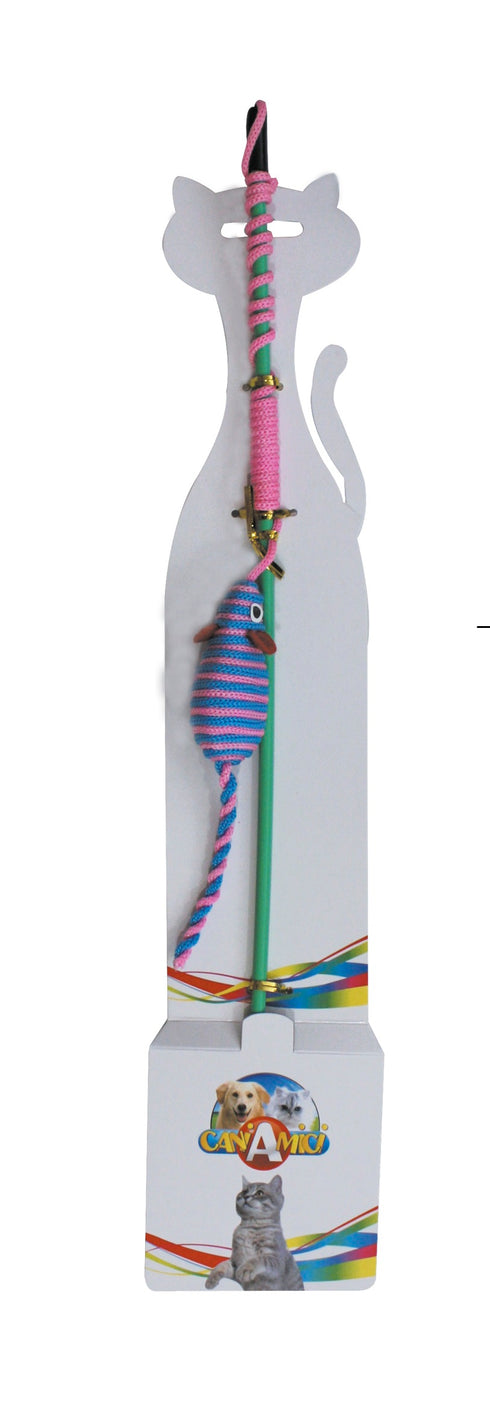 Jucarie pentru Pisici Croci Undita cu Soricel din Nylon