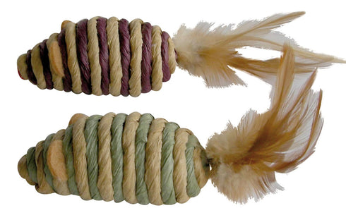 Jucarie Soricel Cu Pana 7 Cm Naturally