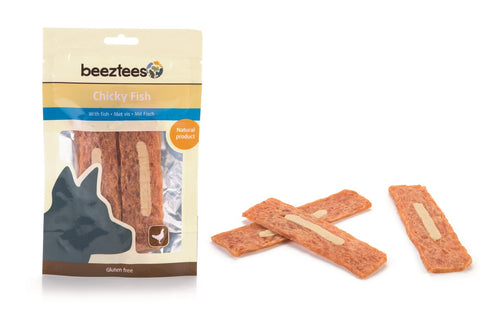 Recompensa pentru caini Beeztees Chicky Fish 70g