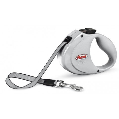 Lesa retractabila Flexi City Gri 2M