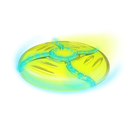 Frisbee fosforescent pentru caini All for Paws 22.5x22.5x3 cm