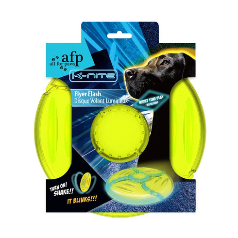 Frisbee fosforescent pentru caini All for Paws 22.5x22.5x3 cm
