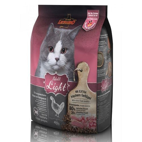 Hrana uscata pentru pisici Leonardo Light cu pasare 400 g