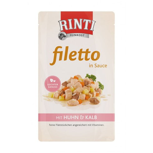 Rinti Adult Filleto Jelly cu Pui si Vitel 125 g