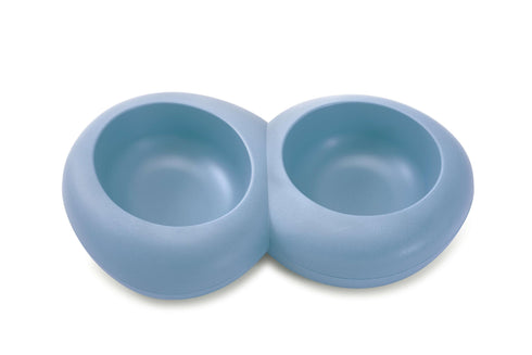 Castron albastru pentru caini Imac Ciotole Dublu 0.3 L