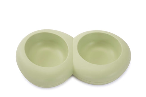 Castron verde pentru caini Imac Ciotole Dublu 0.3 L