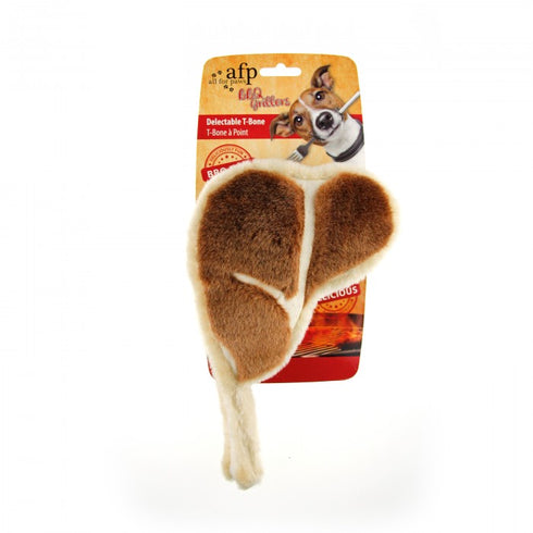 Jucarie pentru caini All for Paws cotlet din plus 27x15x5 cm
