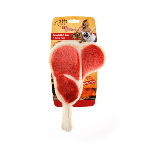 Jucarie pentru caini All for Paws cotlet din plus 27x15x5 cm