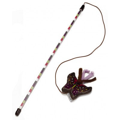 Jucarie pentru pisici Undita Fluture Marini 45cm