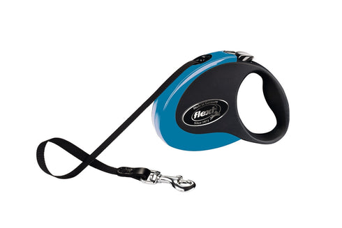 Lesa pentru caini Flexi Collection albastra cu banda neagra M 5M