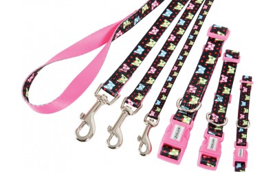 Lesa pentru caini Candy Neagra 1.20m