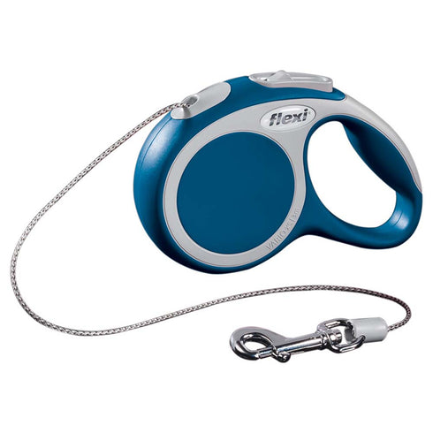 Lesa pentru caini Flexi Vario cu snur albastra XS 3M