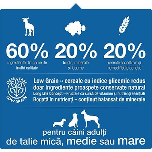 Hrana uscata pentru caini N&D Low Grain Miel si Afine Adult Mini 12 kg