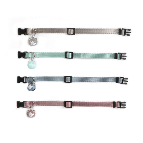 Zgarda cu clopotel pentru pisici din nylon Beeztees Grey