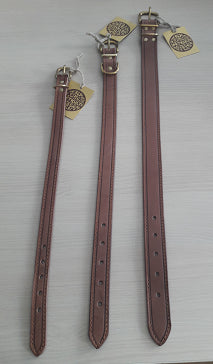 Zgarda maro din piele Petkult L