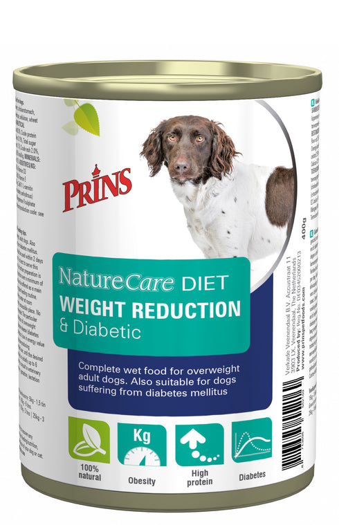 Hrana umeda pentru caini Prins Nature Care Diet Weight Reduction and Diabetic 400 g