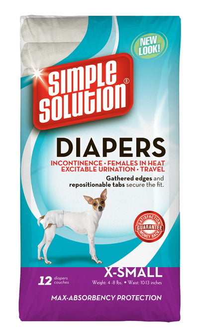 Scutece pentru caini Simple Solution XS-Toy 12buc-set