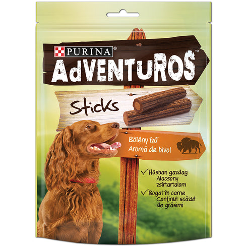 Recompense pentru caini Purina Adventuros Sticks 120 g