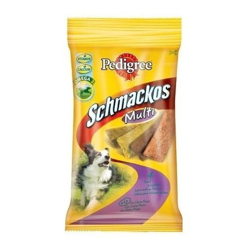 Recompense pentru caini Pedigree Schmackos 4 sortimente de carne 104 g