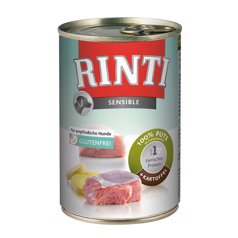 Hrana umeda pentru caini Rinti Sensible cu curcan si cartofi 800 g