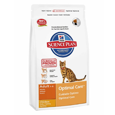 Hrana uscata pentru pisici Hill's Adult Optimal Care cu pui 2 kg