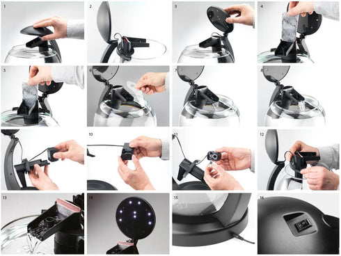 Acvariu bol Cascade Globe Negru 6.8L