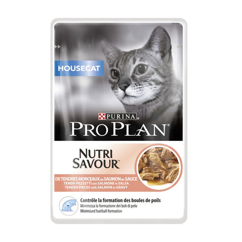 Hrana umeda pentru pisici Pro Plan Housecat cu somon 85 g