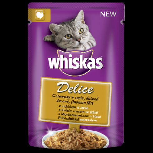 Hrana umeda pentru pisici Whiskas Delice cu Curcan 100gr