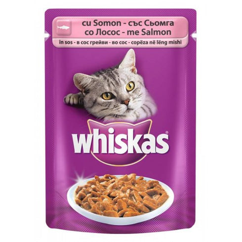 Hrana umeda pentru pisici Whiskas cu Somon 100gr