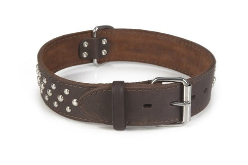 Zgarda din piele Noppy Brown 50x40cm