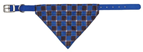 Zgarda cu esarfa albastra Tuch 30-38cm-20mm