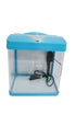 Acvariu albastru din sticla Hopar 23x17x25.5 cm