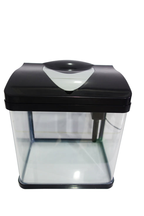 Acvariu negru din sticla Hopar 23x17x25.5cm