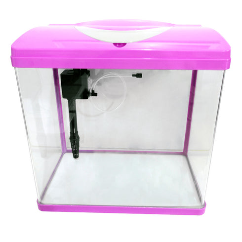 Acvariu roz din sticla Hopar 38.5x24.5x39 cm