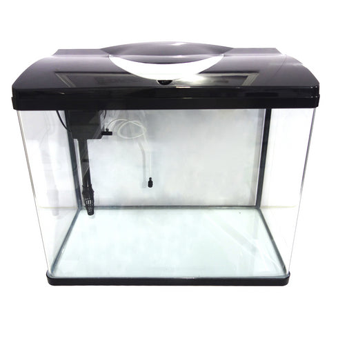Acvariu negru din sticla Hopar 38.5x24.5x39 cm