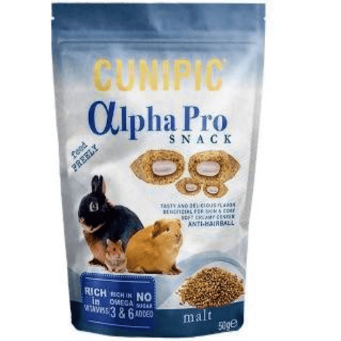 Perne umplute cu malt crocante ALPHA PRO SNACK MALT 50g