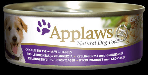 Hrana umeda pentru caini Applaws cu pui si vegetale 156 g