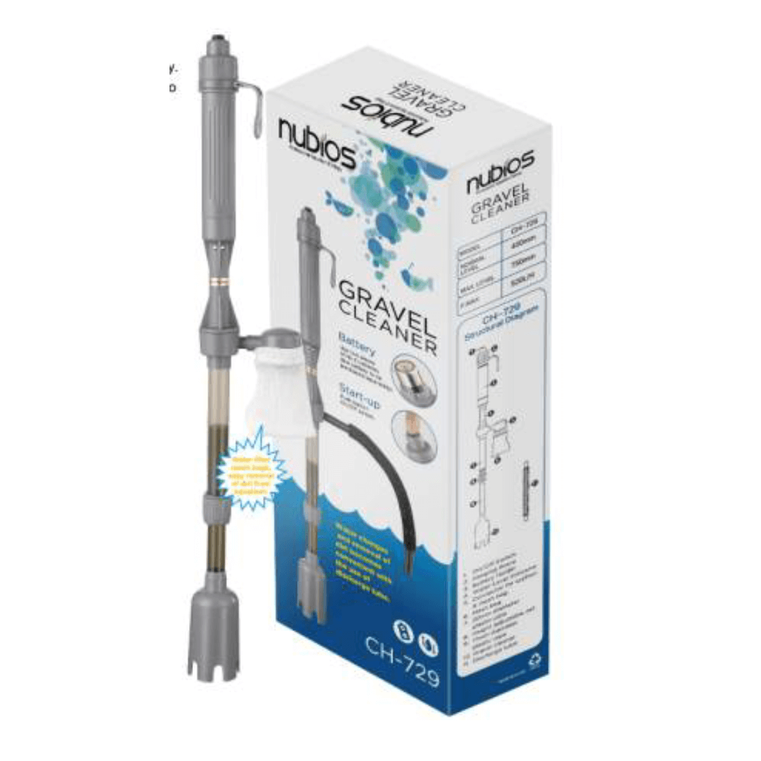 Aspirator pentru acvariu Nubios CH-729 - Animax