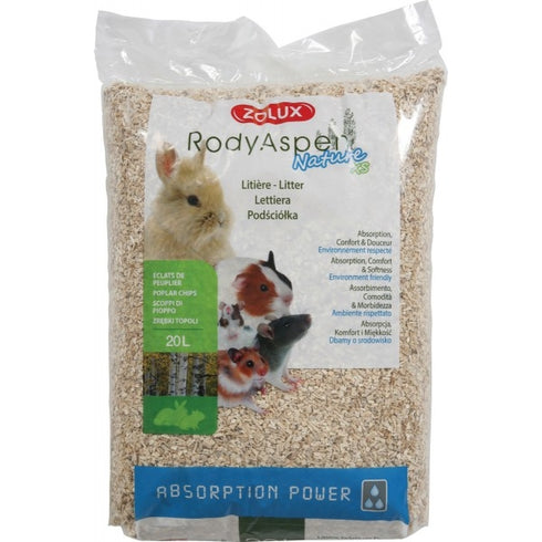 Asternut pentru rozatoare Zolux RodyAspen 20 L