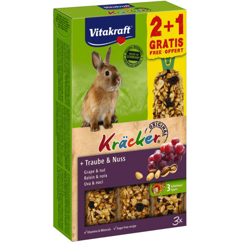 Baton pentru iepuri Vitakraft Kracker Nuci 112gr +56gr Gratis