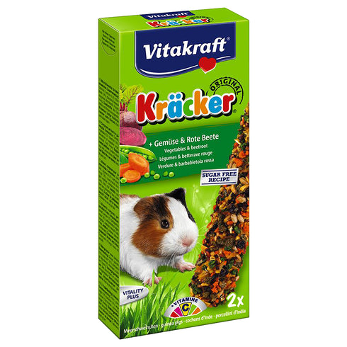 Batoane pentru Porcusori de Guineea Vitakraft Kracker cu Sfecla 2 buc