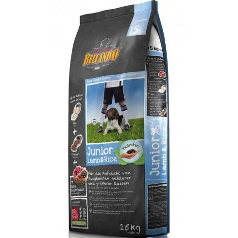 Hrana uscata pentru caini Belcando Junior miel si orez 15 kg