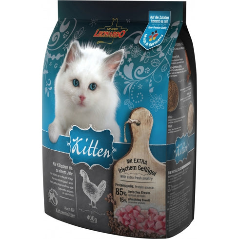 Hrana uscata pentru pisici Leonardo Kitten cu pui 400 g