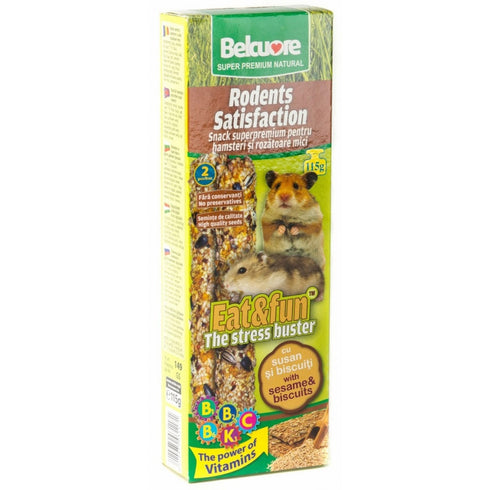 Batoane pentru Hamsteri Belcuore Susan si Biscuiti 115g
