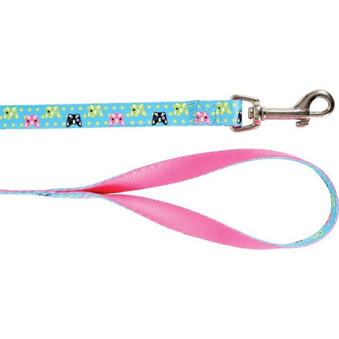 Lesa turcoaz din nylon pentru caini Zolux Candy 1.2 m