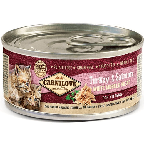 Hrana umeda pentru pisicute Carnilove Cat Kitten Curcan&Somon 100g