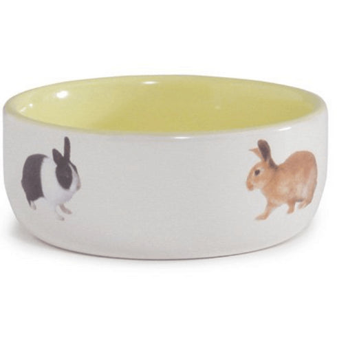 Castron din ceramica galben pentru rozatoare Beeztees 11.5 cm